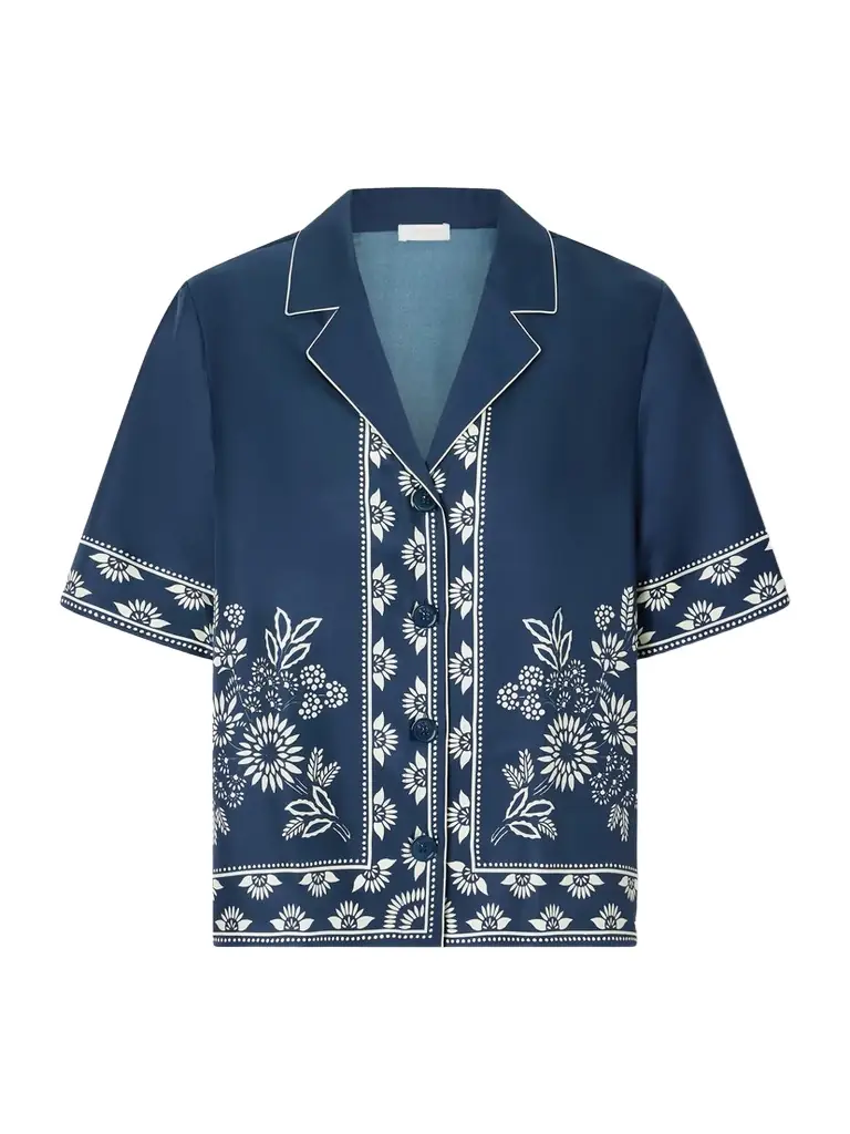 Eres Infusion Floral-print Silk-twill Shirt