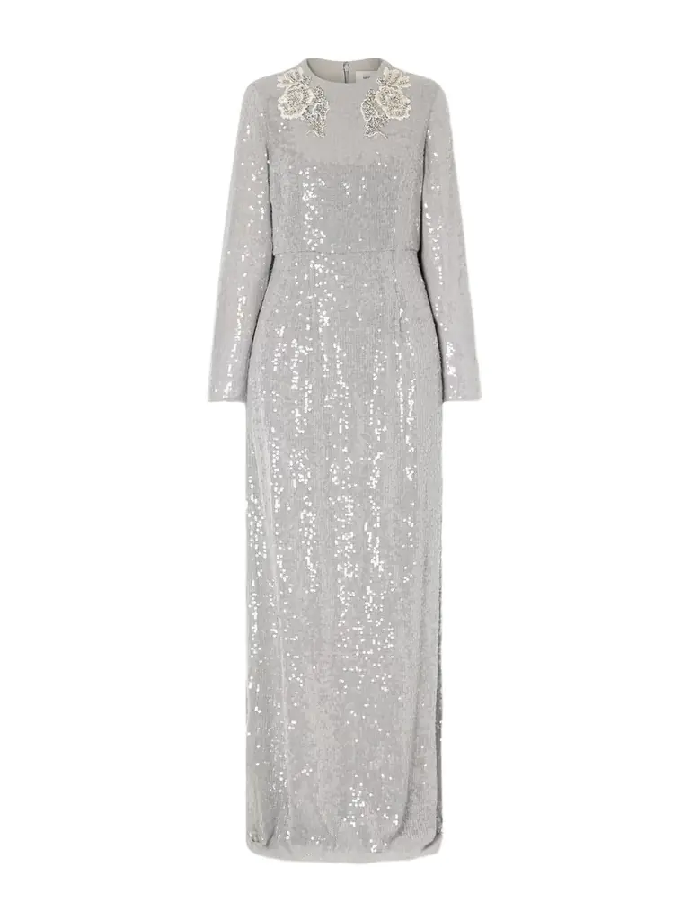 Erdem Crystal-embroidered Sequined Georgette Gown