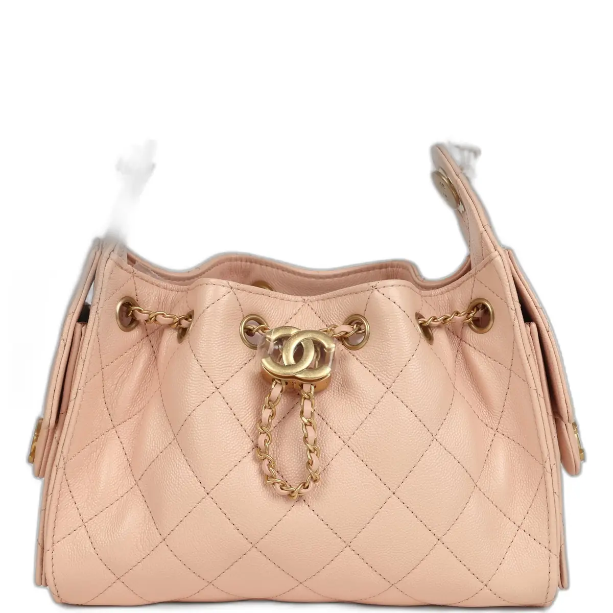 Chanel Chanel Mini 25 Hobo Bag Light Pink Caviar Antique Gold Hardware
