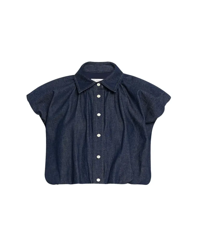 FRAME The Shell Bubble-Sleeve Top