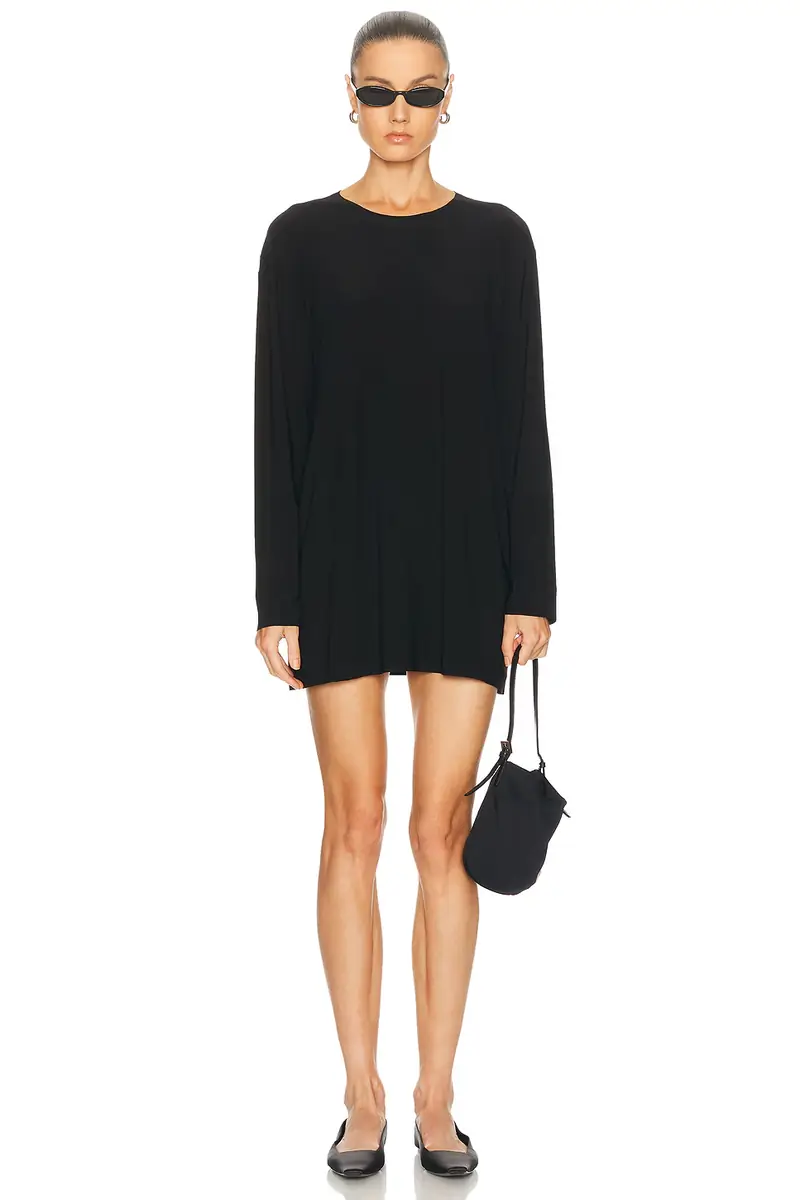 Norma Kamali X Lifestyle Oversized Long Sleeve Mini Dress