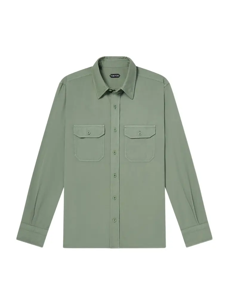 Tom Ford Cotton and Silk-Blend Shirt - Men