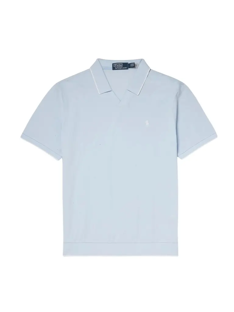 Polo Ralph Lauren Open-Collar Logo-Embroidered Cotton-Piqué Polo Shirt - Men