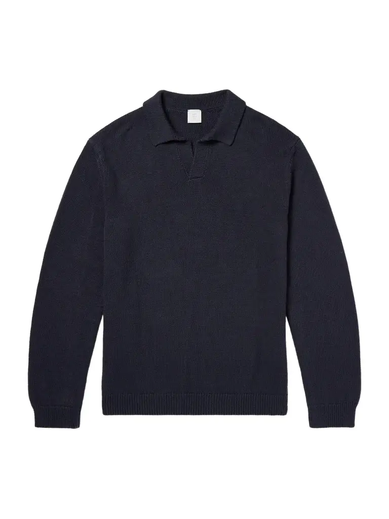ELEVENTY Cotton and Silk-Blend Polo Sweater - Men