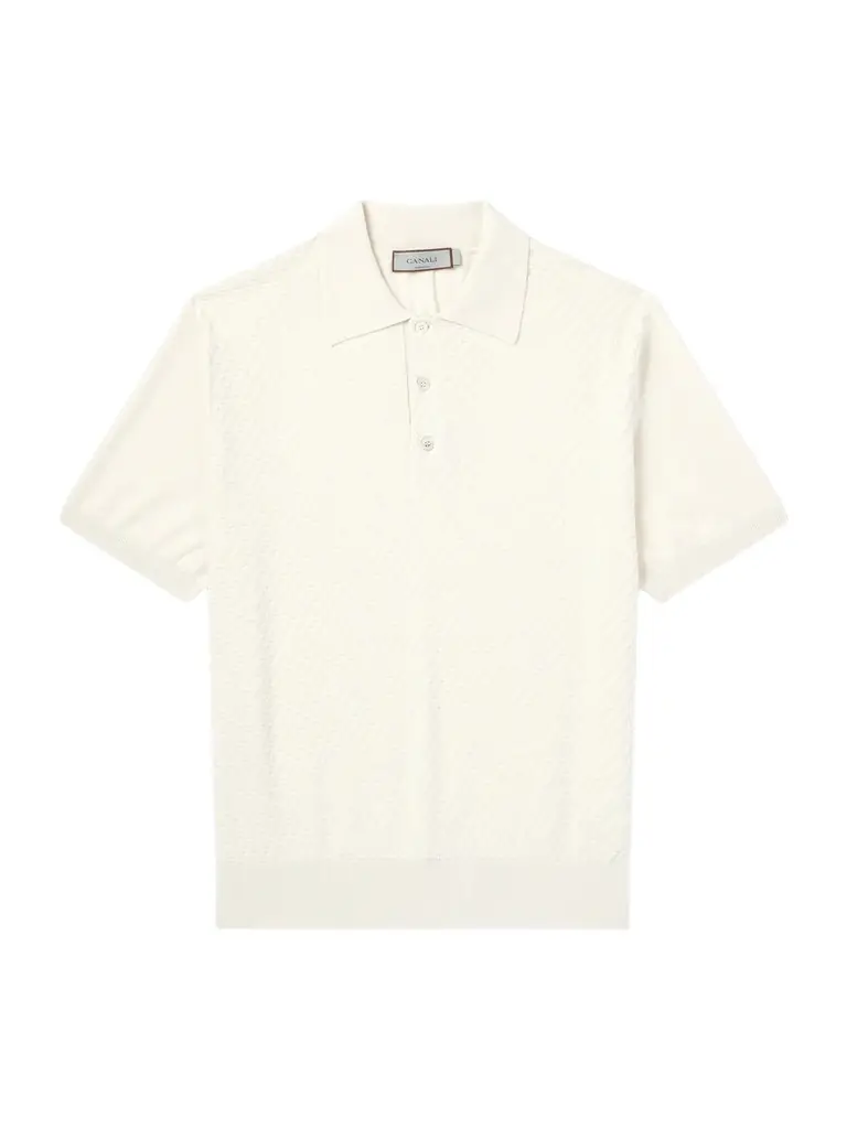 Canali Cotton and Silk-Blend Polo Shirt - Men