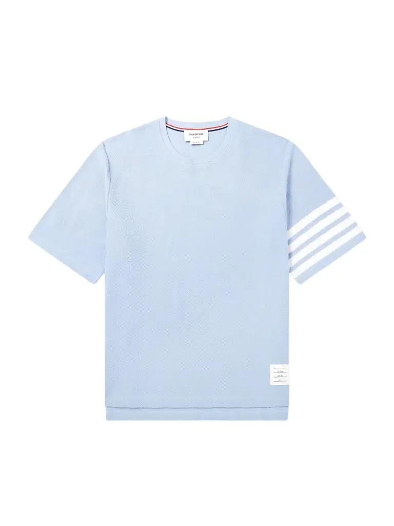 Thom Browne Striped Cotton-Piqué T-Shirt - Men
