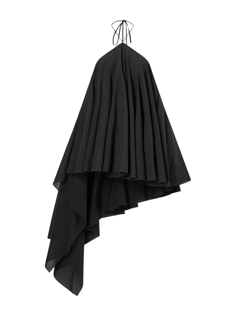 Jacquemus Courte Asymmetric Cotton-blend Crepon Halterneck Dress
