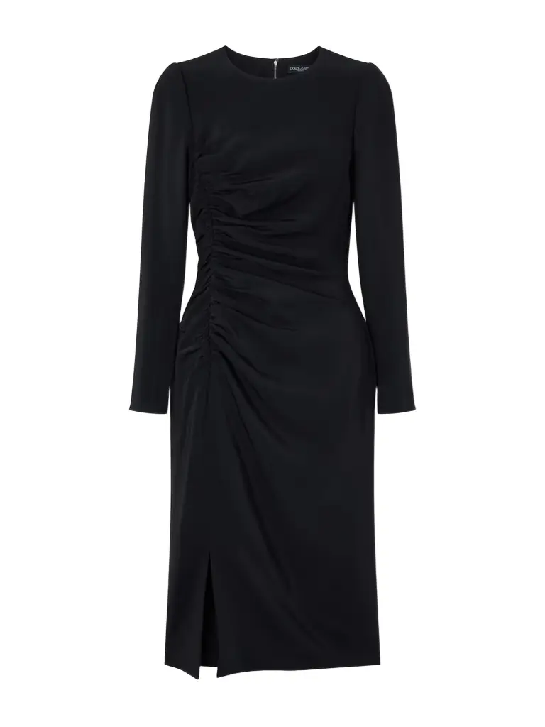 Dolce & Gabbana Ruched Cady Midi Dress