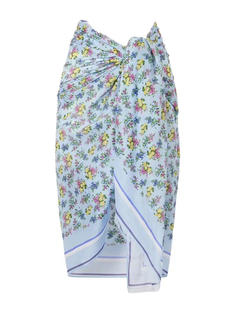 Dolce & Gabbana Floral-print Fringed Cotton-voile Coverup