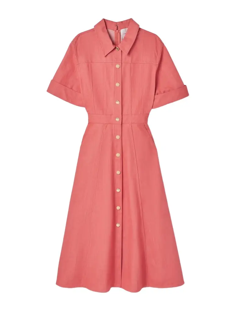 Carolina Herrera Denim Midi Shirt Dress