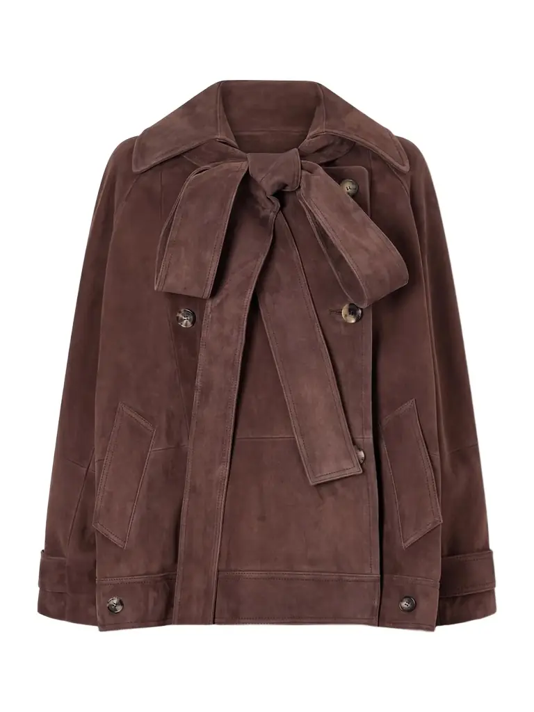 Loewe Double-breasted Suede Jacket