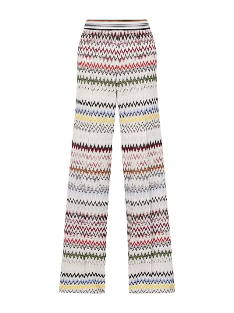 Missoni Striped Crochet-knit Wide-leg Pants