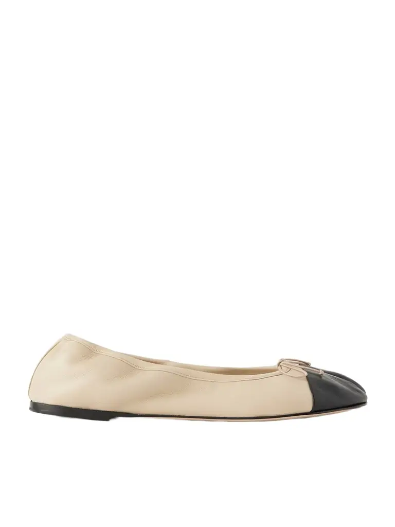CHRISTEN Tabi Split-toe Leather Ballet Flats