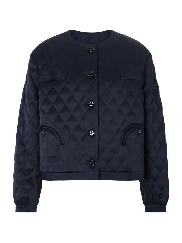 Blazé Milano Gliss Cropped Quilted Satin Jacket