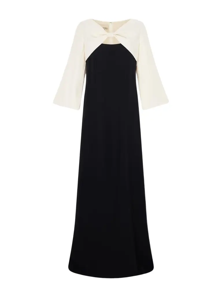 Valentino Garavani Bow-detailed Cutout Silk-cady Gown