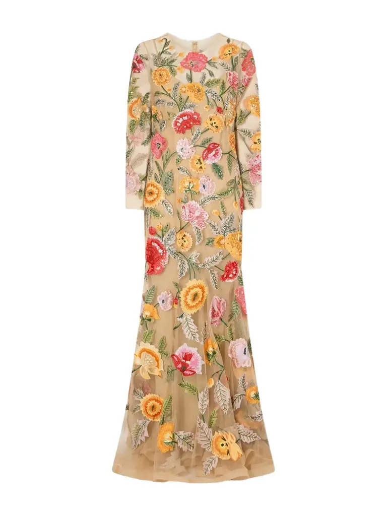 Carolina Herrera Sequin-detailed Embroidered Tulle Gown