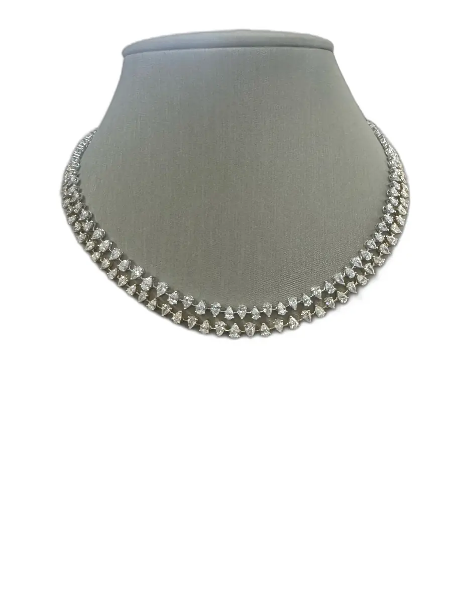 Wish Fine Jewelry 10.58ct Diamond Tennis Necklace