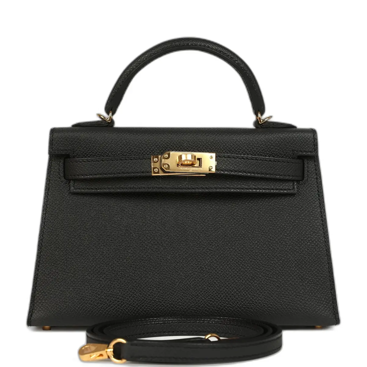 hermes Hermes Kelly Sellier 20 Black Epsom Gold Hardware