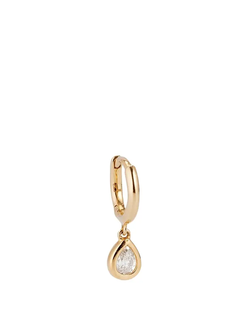 Pamela Love 14K Yellow Gold Raindrop Huggie Earring, Single