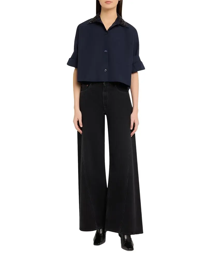 TWP Next Ex Shirt with Crystal-Embellished Collar