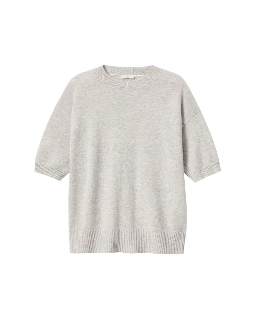 Lafayette 148 New York Oversized Elbow-Sleeve Cashmere Sweater