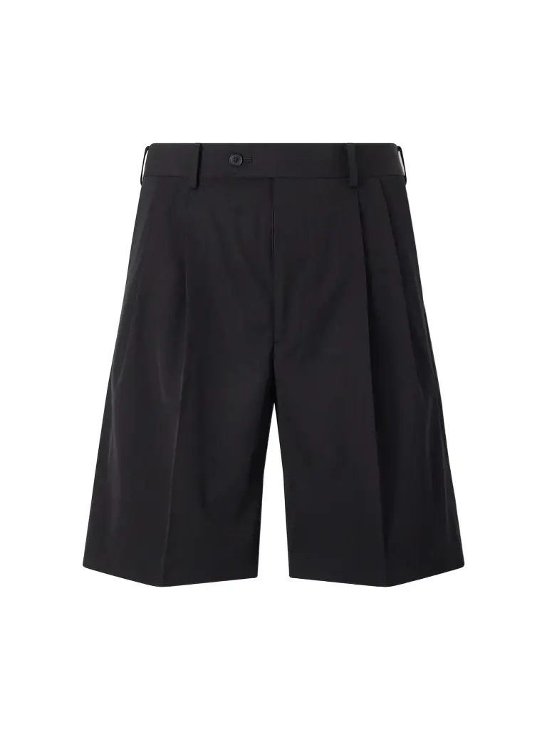 Auralee Wide-Leg Pleated Wool-Gabardine Shorts - Men
