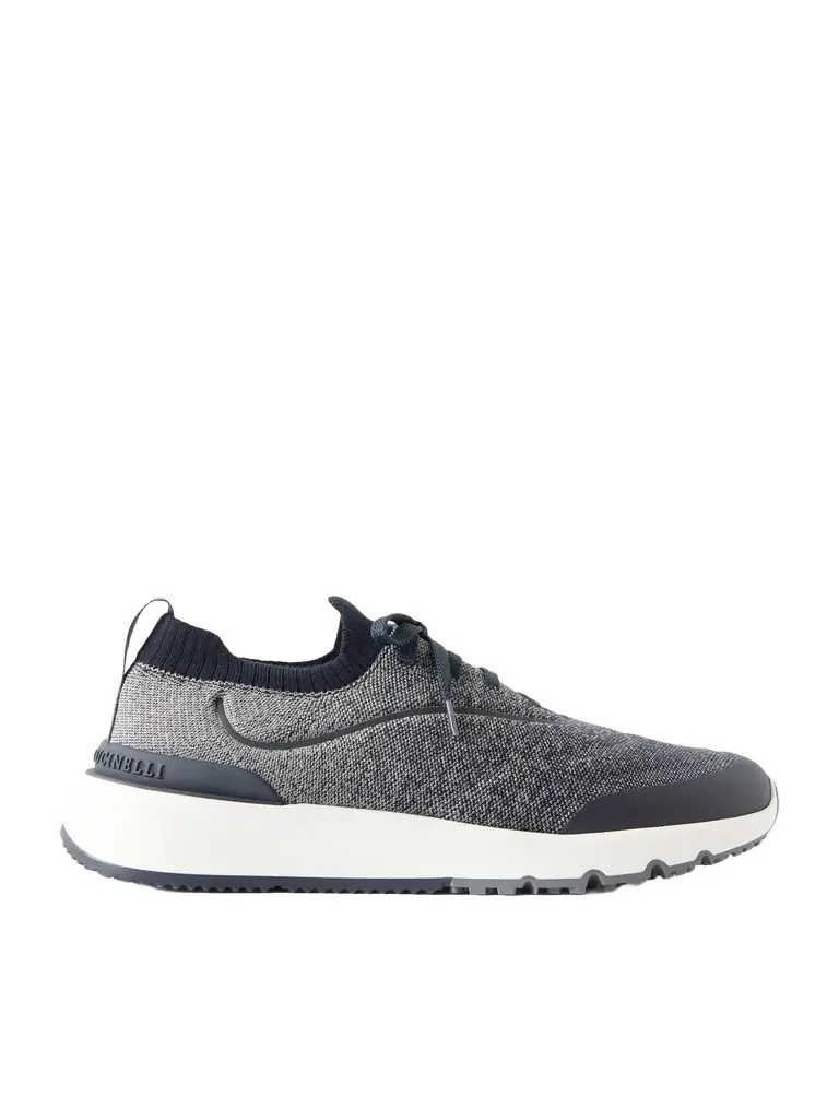 Brunello Cucinelli Stretch-Knit Sneakers - Men