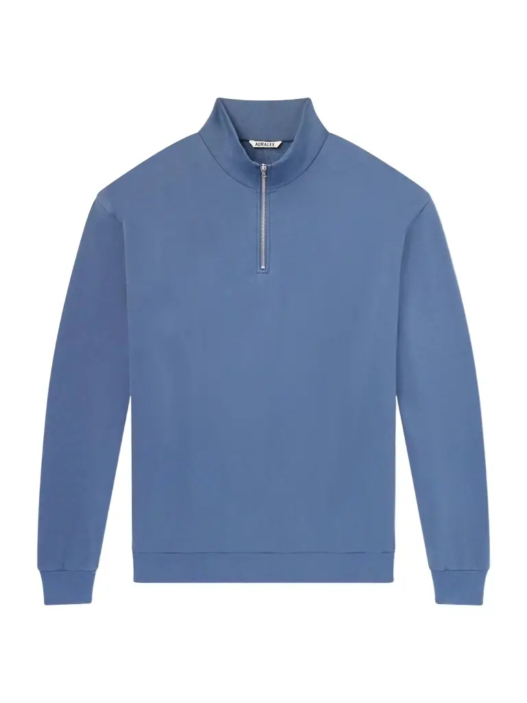Auralee Cotton Half-Zip Sweatshirt - Men