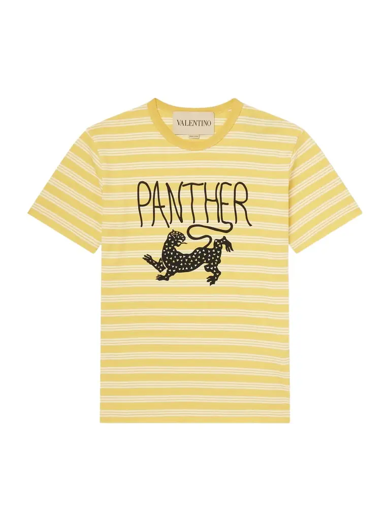 Valentino Garavani Striped Printed Cotton-Jersey T-Shirt - Men