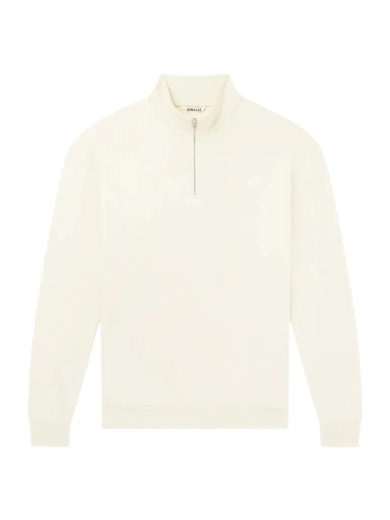 Auralee Cotton Half-Zip Sweatshirt - Men
