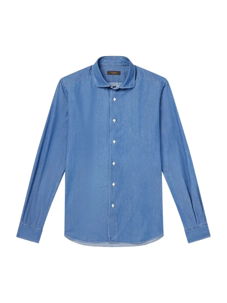 Slowear Slim-Fit Cotton-Chambray Shirt - Men