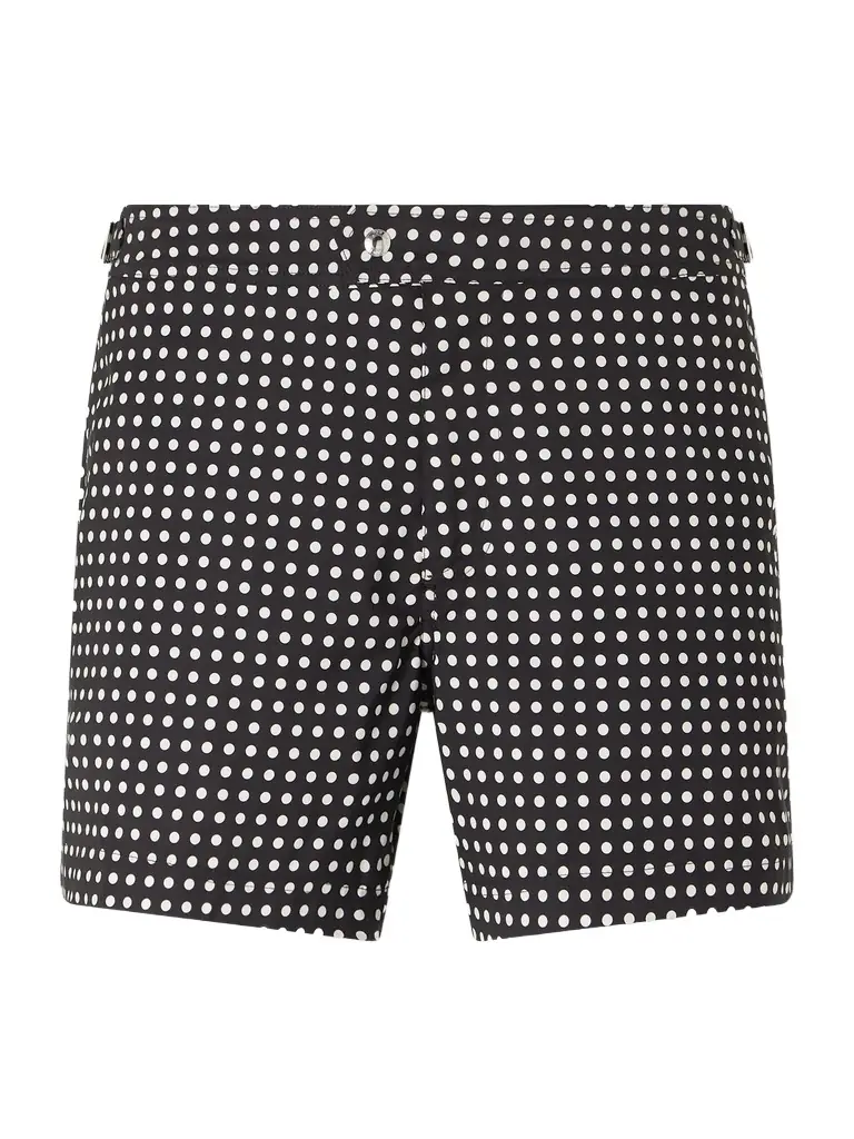 Tom Ford Straight-Leg Short-Length Polka-Dot Swim Shorts - Men