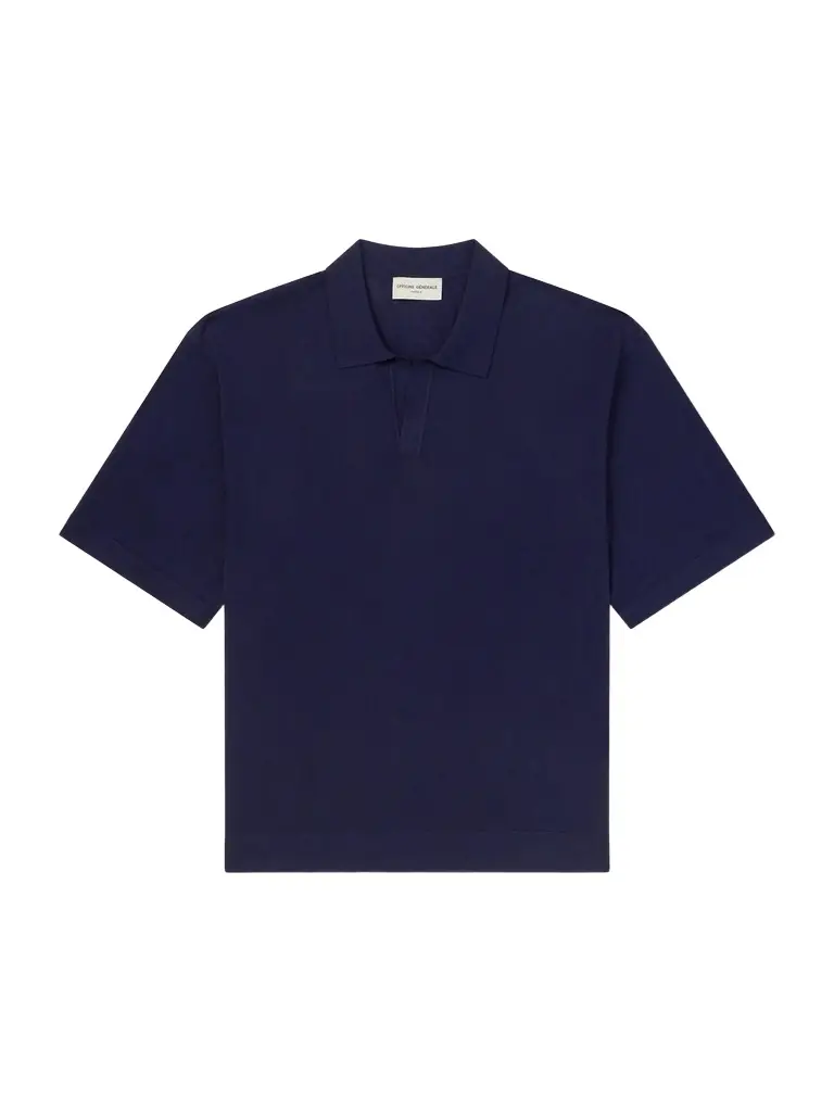 OFFICINE GÉNÉRALE Pele Jacquard-Knit Lyocell and Wool-Blend Polo Shirt - Men