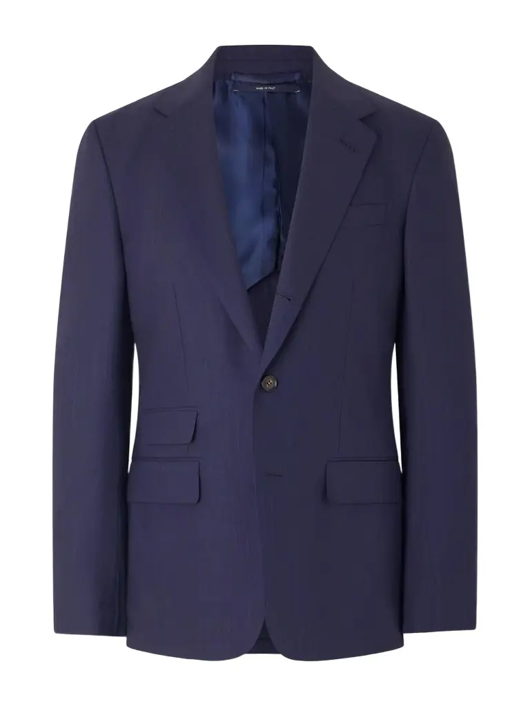 dunhill Pinstriped Wool Suit Jacket - Men