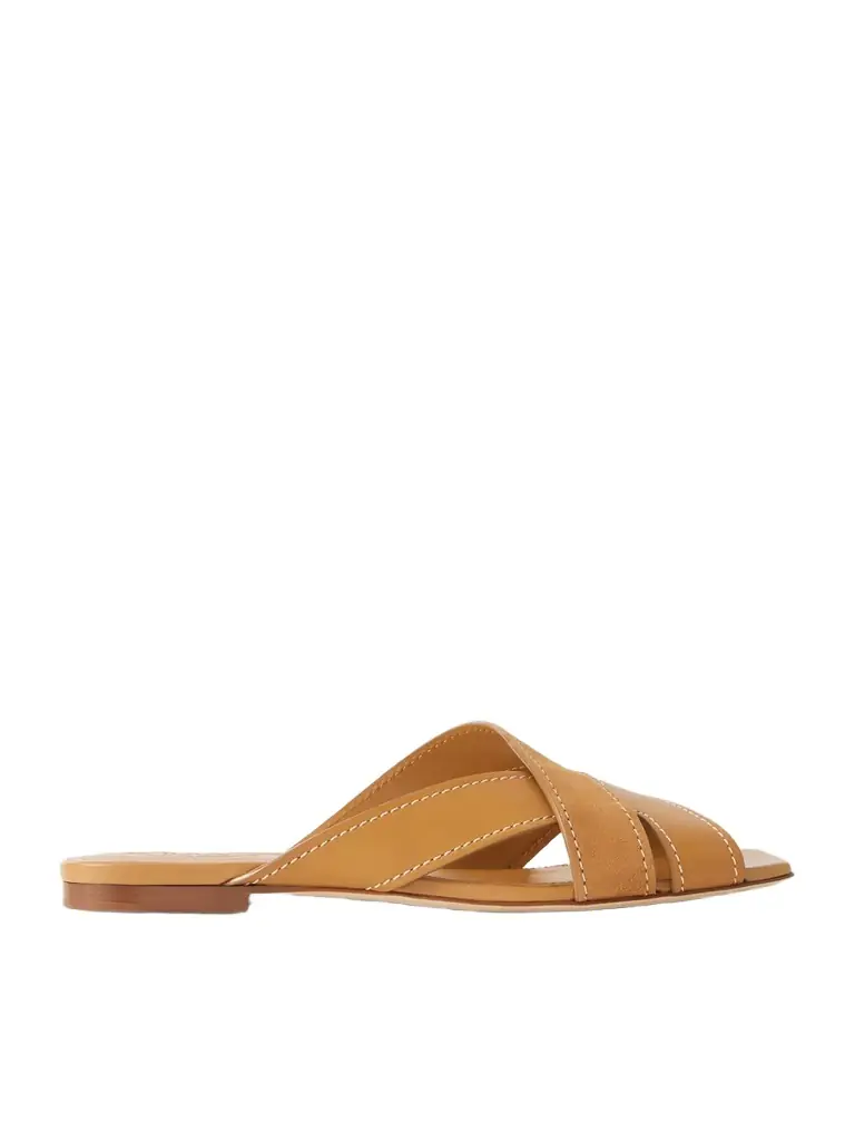Tod's Suede And Leather Slides