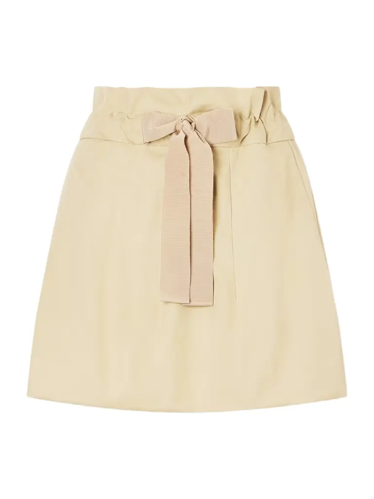 Patou Bloomer Grosgrain-trimmed Cotton Mini Skirt