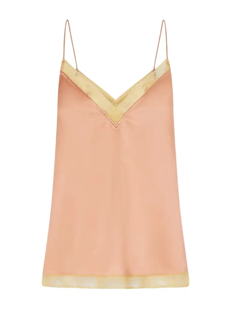 Eres Instant Lace-trimmed Silk-satin Camisole