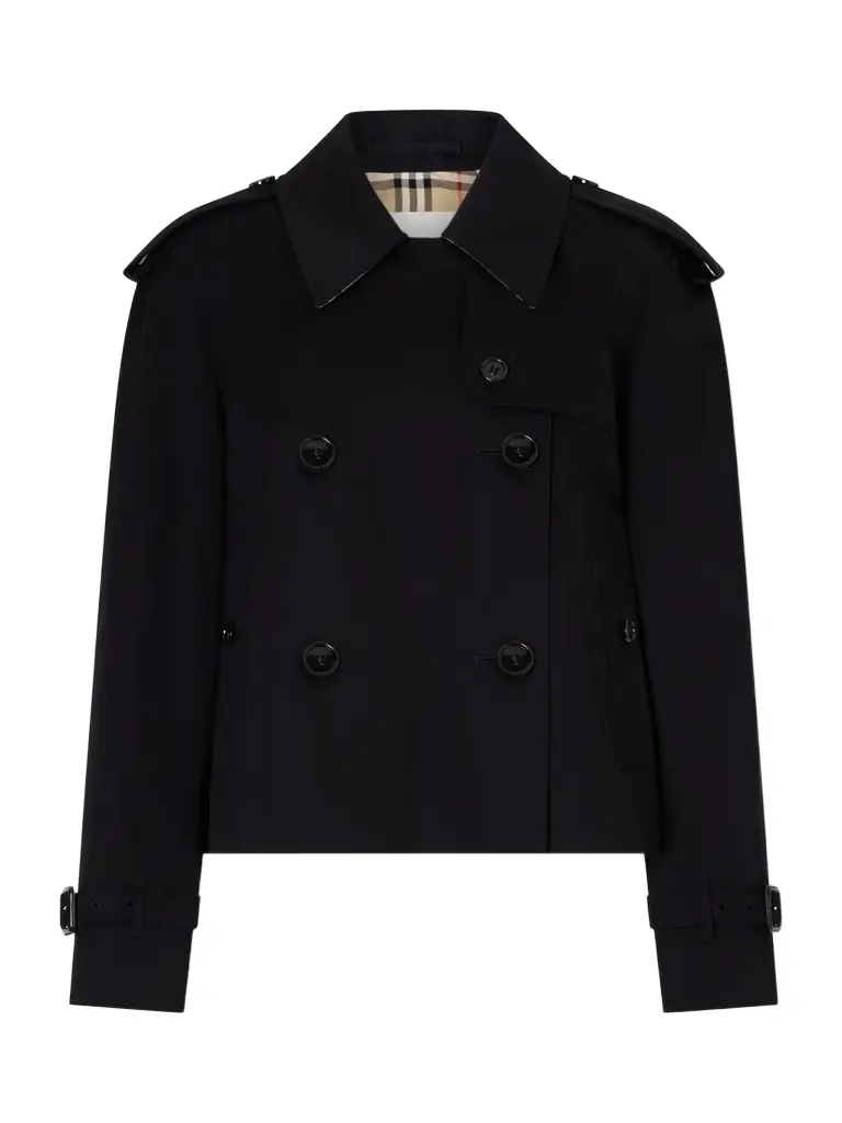 Burberry Double-breasted Cotton-gabardine Jacket