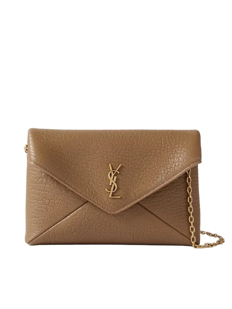 Saint Laurent Cassandre Textured-leather Shoulder Bag