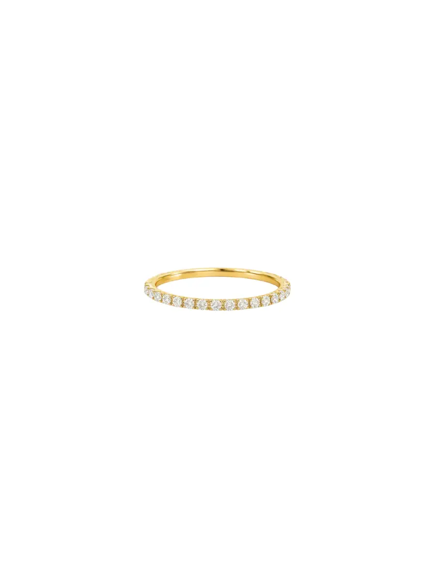 Wish Fine Jewelry 0.85ct Diamond 18K Gold Eternity Band Ring