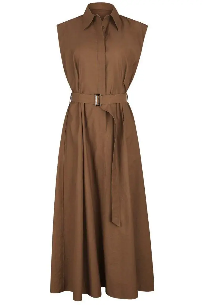 Brunello Cucinelli Diagonal Shirt Dress - Leather