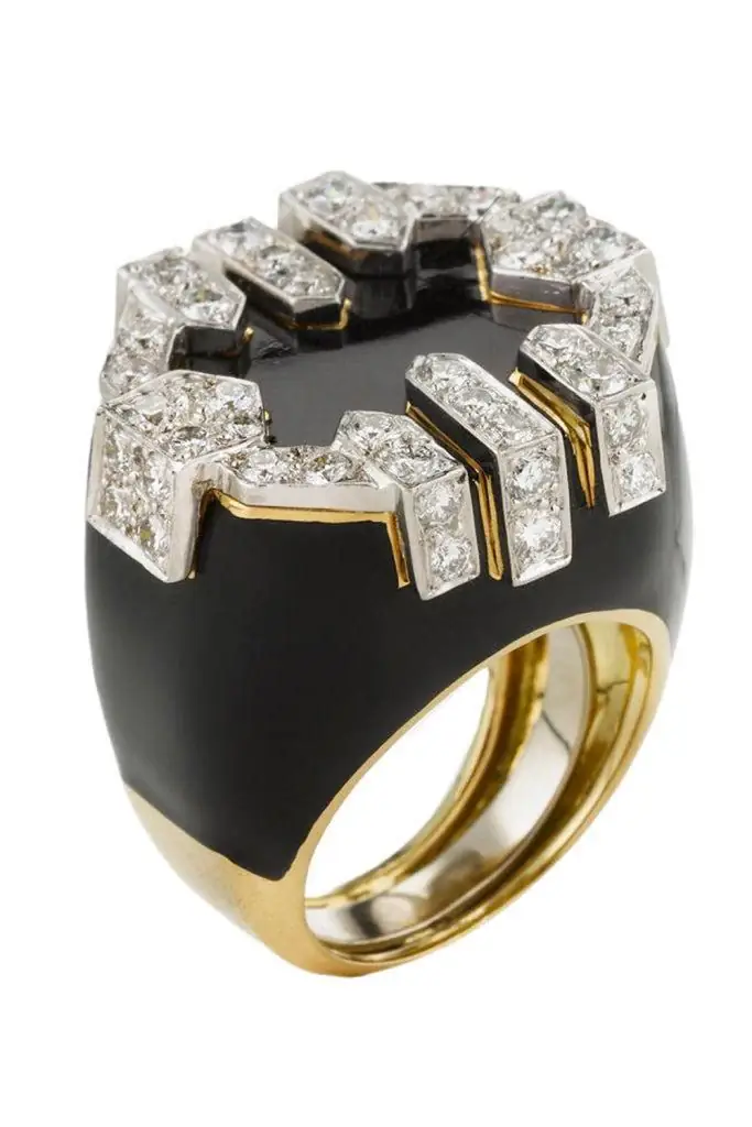 DAVID WEBB Diamond Black Ring