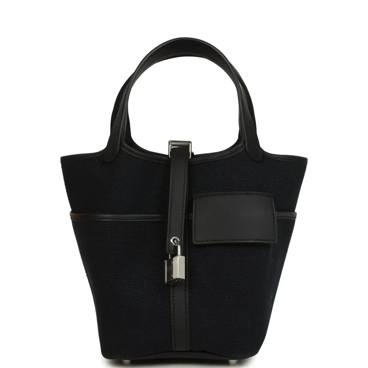 hermes Hermes Picotin Cargo 18 Black Toile Goeland and Swift Palladium Hardware