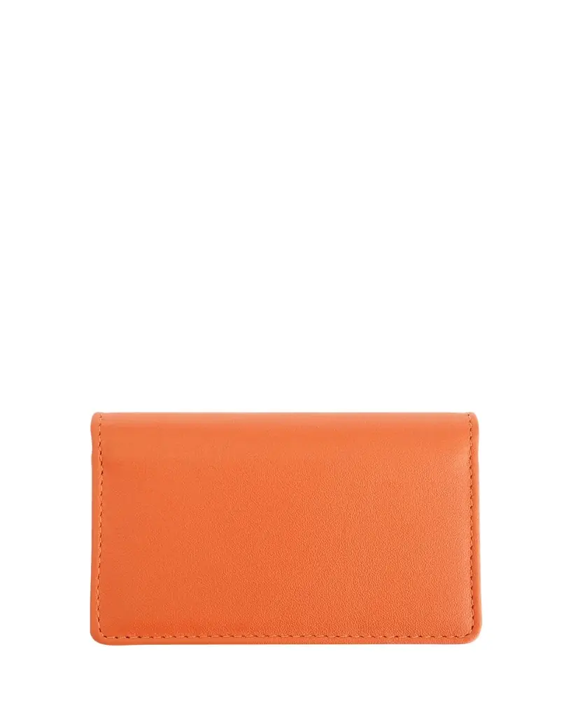 ROYCE New York Monogrammed Leather Card Holder Wallet