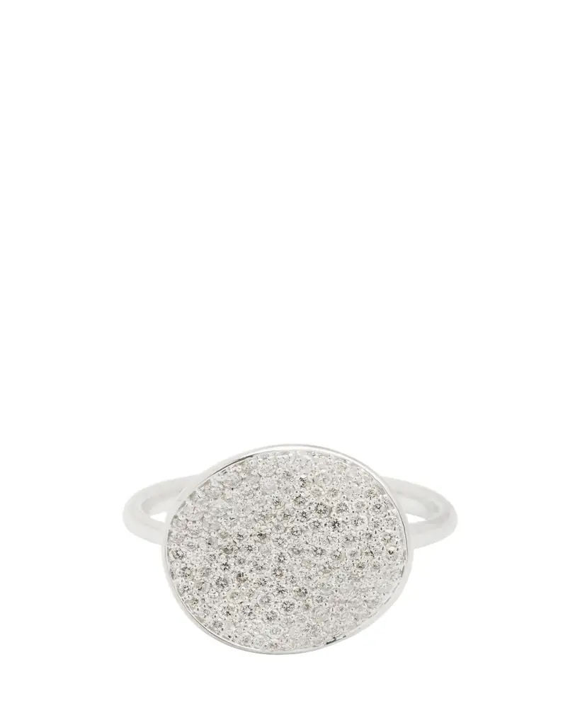Ippolita Medium Flower Disc Ring in Sterling Silver with Diamonds
