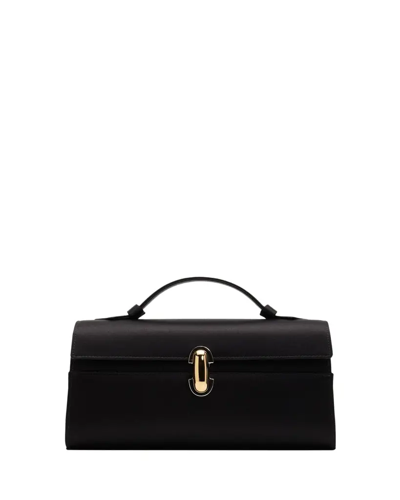 Savette Symmetry Satin Pochette Top-Handle Bag