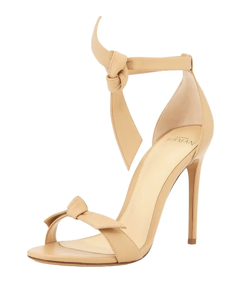 Alexandre Birman Clarita Bow-Tie Leather Sandals