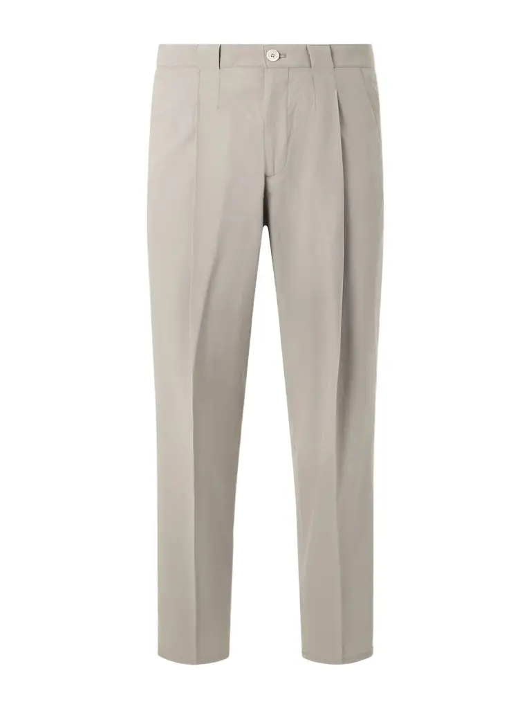 Brunello Cucinelli Straight-Leg Pleated Cotton-Twill Trousers - Men