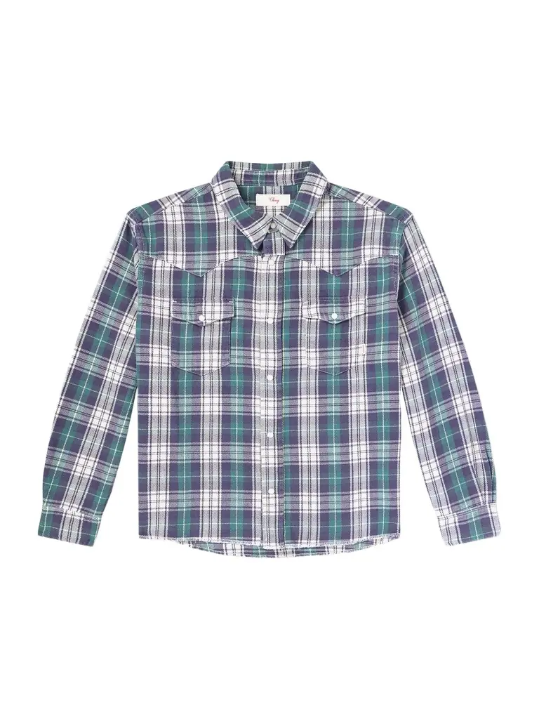Cherry Los Angeles Cropped Checked Cotton-Flannel Shirt - Men