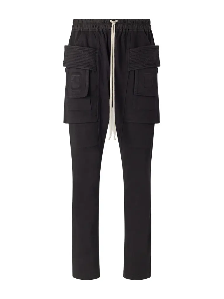 DRKSHDW by Rick Owens Creatch Tapered Cotton-Jersey Drawstring Cargo Trousers - Men